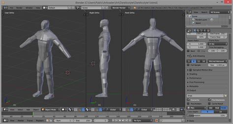 Box Modelling A Human Figure In Blender Experiment 1