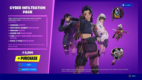 Fortnite Anime Bundle Returns Cyber Infiltration Pack Youtube