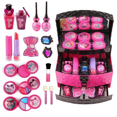 Barbie Portable Cosmetic Case Makeup Set Safety Tested Non Toxic