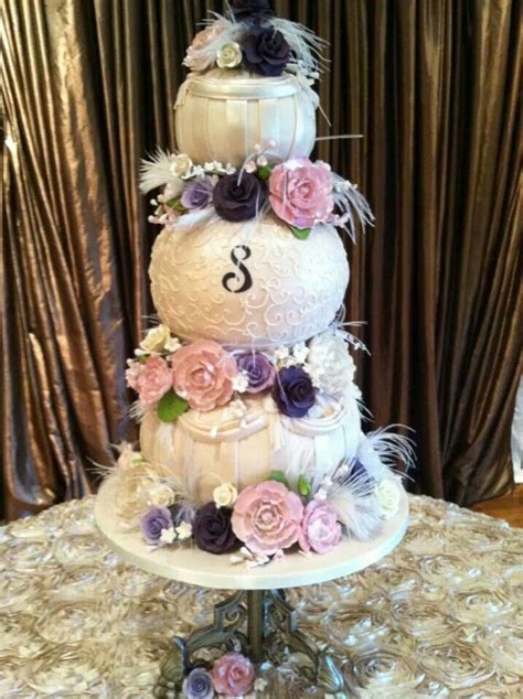 Jennifer lopez had the most amazing birthday cake. Feminine, pink, purple, unique cake | Wedding shower cakes ...