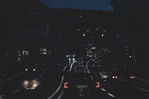Automotive Blur Buildings Car Lights Cars City Dark Drive