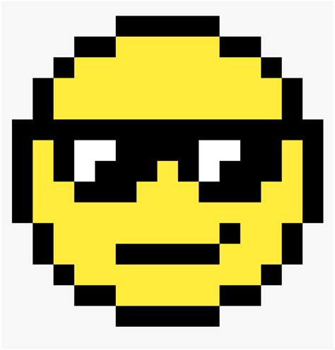 Pixel Art Cool Emoji Hd Png Download Kindpng