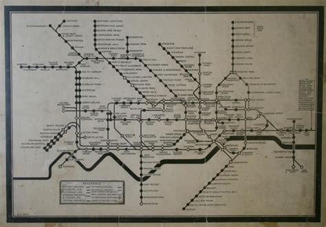 Artwork Ink Drawing Of Diagrammatic Tube Map Harry Beck 1932
