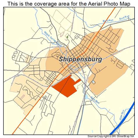 Aerial Photography Map Of Shippensburg Pa Pennsylvania