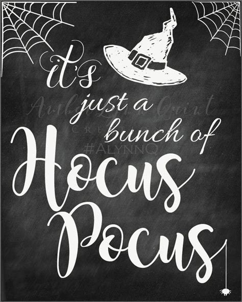 Hocus Pocus Chalkboard Diy Printable It S Just A Bunch Etsy In