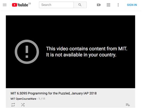Statement On Ocw Videos Blocked On Youtube Open Matters