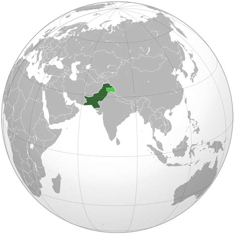 Location Of The Pakistan In The World Map