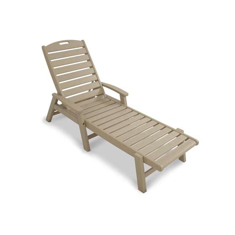 Trex Outdoor Furniture Yacht Club Sand Castle Patio Stackable Chaise Txc2280sc The Home Depot