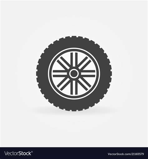 Car Wheel With Tyre Modern Icon Or Logo Royalty Free Vector