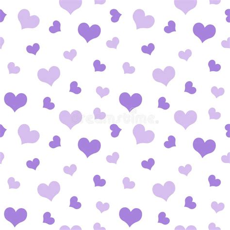 Purple Hearts Valentine S Day Pattern Seamless Stock Vector