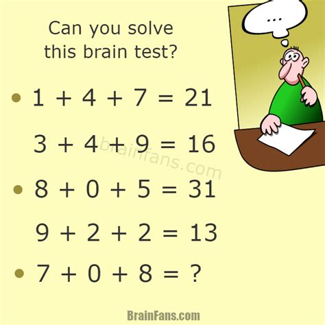 Can You Solve This Brain Test Number And Math Puzzle Brainfans