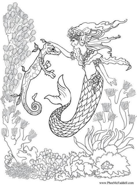 Icolor Mermaids Sirena 558×750 Dibujos Para Colorear Adultos