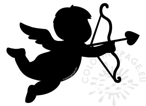 The primary aim of the website is to bring. Cupid Black Silhouette Valentines Day - Coloring Page