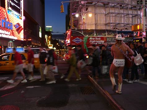 Naked Cowboy In Times Square NYC Ruthann Flickr
