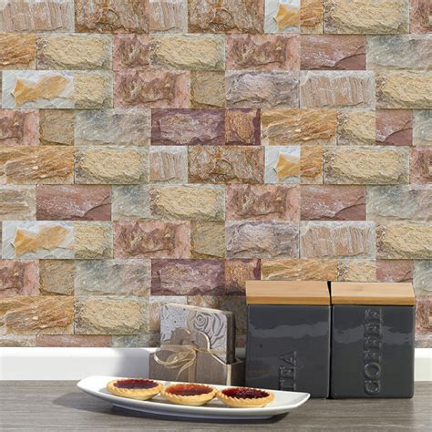 9 27 54X DIY Self Adhesive Wall Tile Sticky Vinyl Bathroom Kitchen Home
