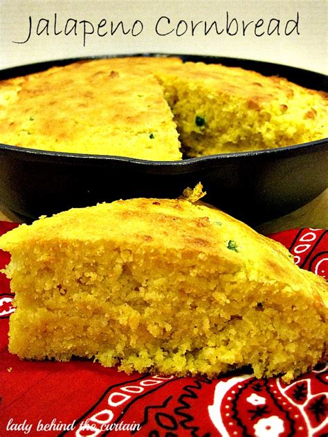 Place skillet in the oven and bake until golden brown, approximately 30 minutes. Jalapeno Cornbread - Lady Behind the Curtain