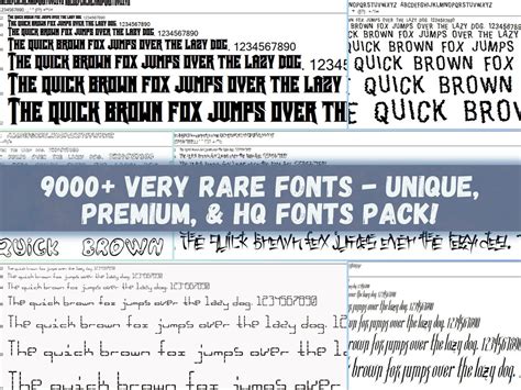 9000 Very Rare Fonts Mix Collection Unique Fonts Pemium Etsy
