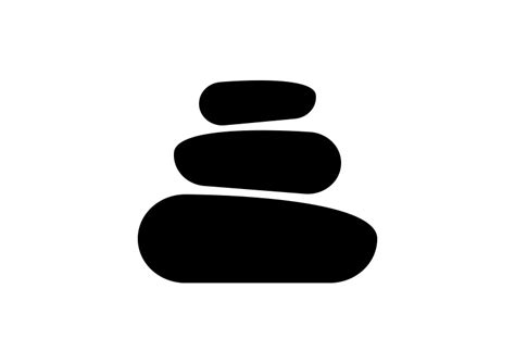 Black Simple Spa Stones Vector Icon
