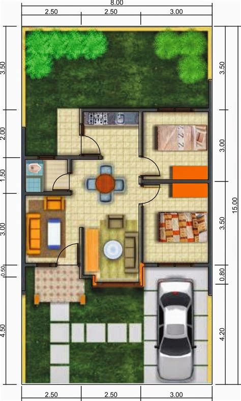 Desain rumah mungil yang terasa lapang dan segar. Gambar Denah Rumah Minimalis Modern 1 Lantai Terbaru 2015 ...