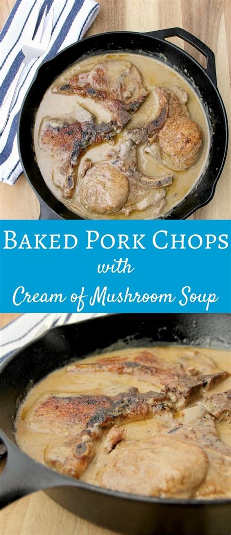 Melt the butter in a skillet over medium heat and then add the butter and onions. Easy baked pork chops with cream of mushroom soup help you ...