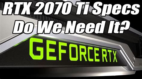 Nvidia Rtx 2070 Ti Specs Leaked New Geforce Gpu Value King Youtube
