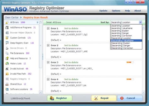 Winaso Registry Optimizer Untuk Windows Unduh