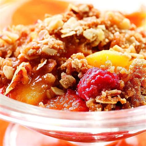 Peach-Raspberry Crisp Recipe - EatingWell