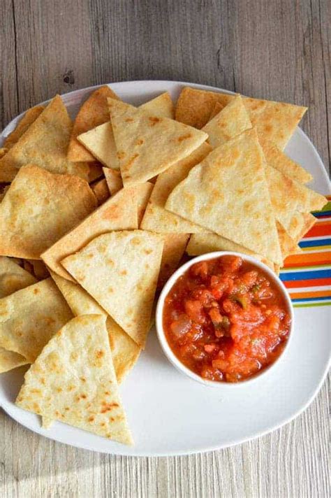Mix the fruit salsa together, then set aside. Tortilla Chips from Sratch | Cook. Craft. Love.