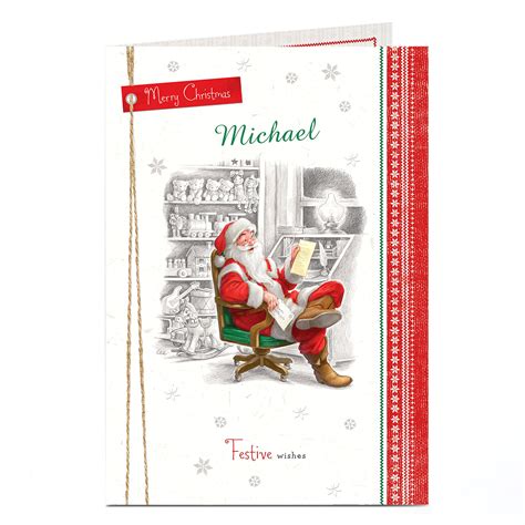 buy personalised christmas card festive wishes for gbp 1 79 card factory uk