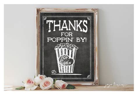 Instant Thanks For Poppin By Printable 8x10 Etsy