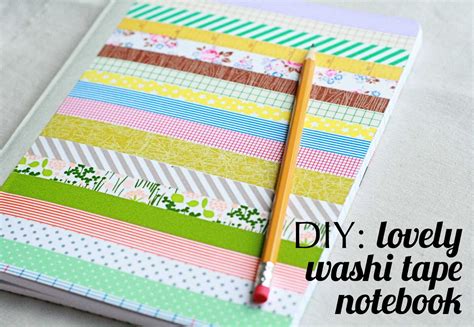 The Creative Place Diy Lovely Washi Tape Notebook