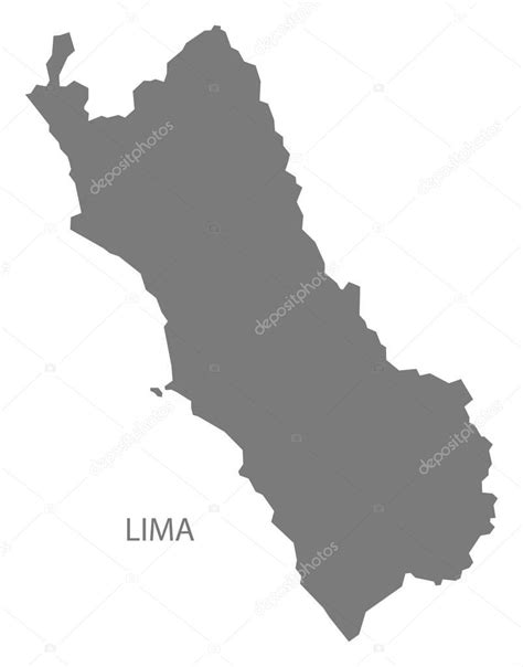 Lima Peru Mapa Cinza Imagem Vetorial De © Ingomenhard 129191592