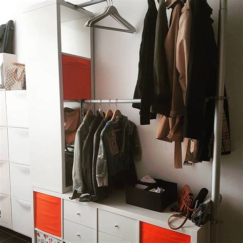 So you don't have time to waste hunting for your missing left loafer or your favourite scarf. #ikea #kallax #stolmen wardrobe #ikea #kallax #stolmen ...