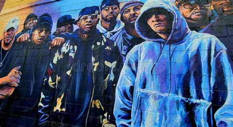 Eminem Wall Mural Street Art In Eastern Market Detroit Editorial Image