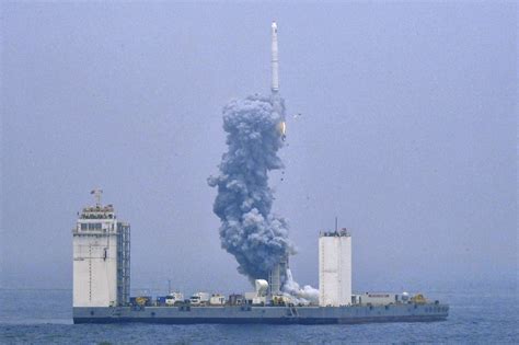 China Launches First Rocket From Mobile Platform At Sea