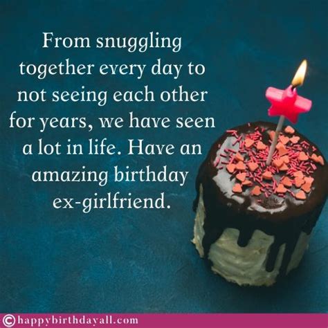 Depending on your situation, take ideas from this post to write a cute handwritten note or a funny quote on a greeting card for your ex. 50+ Happy Birthday Wishes for Ex Girlfriend | Birthday ...