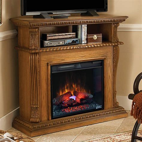 Gather around the hearth for a romantic evening or fun family night. Corinth 23" Premium Oak Electric Fireplace Cabinet Corner ...