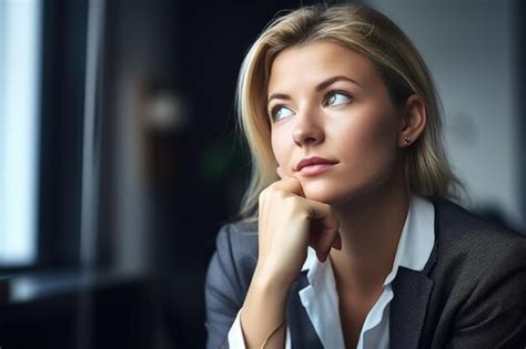 Premium Ai Image Shot Of A Young Woman Looking Thoughtful While