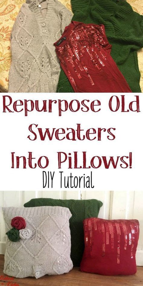 How To Turn Old Sweaters Into Throw Pillows Old Sweater Throw