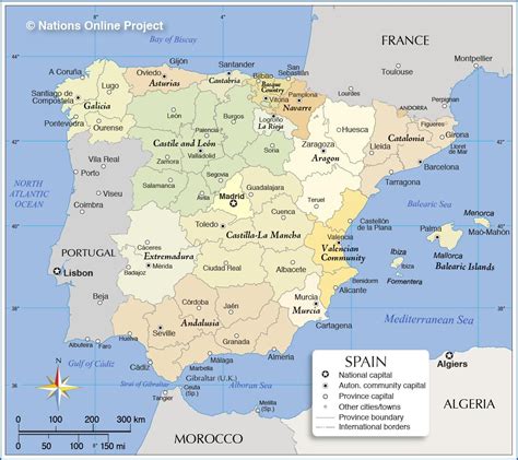 Карта на Испания Испания на картата на Южна Европа Европа
