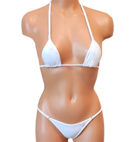 xposed skinz bikinis x100 vixen g string micro bikini thong white