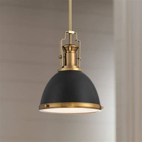 Posey 9 34 Wide Black And Brass Mini Pendant By Inspire Me Home