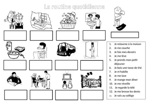 La Routine Quotidienne Teaching Resources