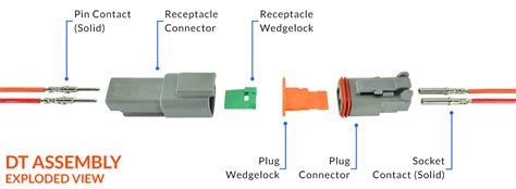 4 Pin 4 Way Deutsch Dt Series Connector Receptacle Socket Kit 0 011