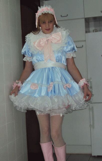 132 Sissy Dress With Ruffle Collar Ultra Sissy Blue Satin Flickr
