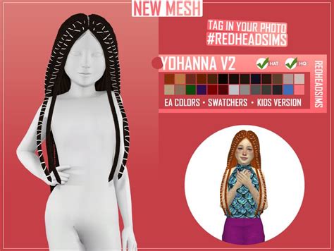 Kids Hair Pack 01 New Mesh Compatible With Hq Mod Sims Hair Sims