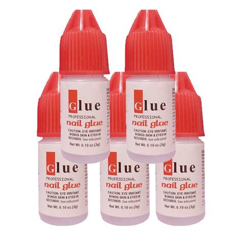 5 Pack Nail Glue 3g Each For Acrylic Nails Tips Good For False Nail