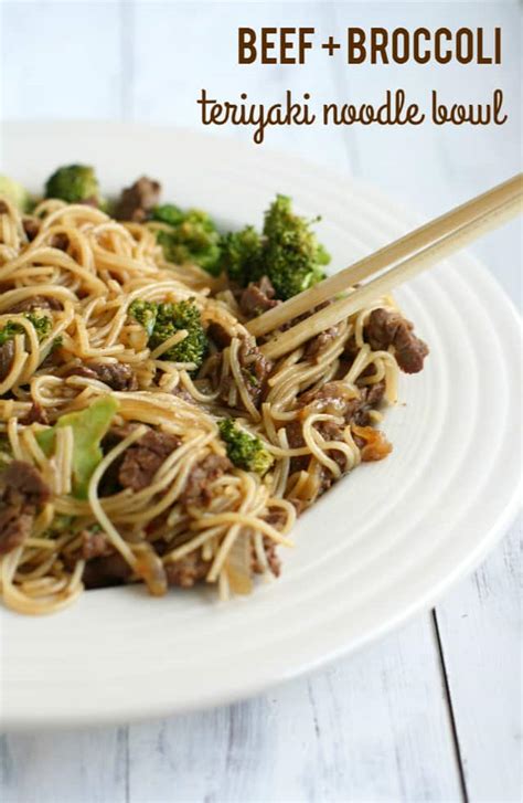 I know there's many delicious recipes for crock pot beef and broccoli out there, but this one is a quick. Beef and Broccoli Teriyaki Noodle Bowls. - The Pretty Bee