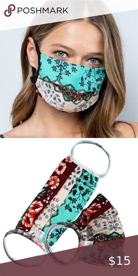 Made In Usa Floral Print Face Mask Reusable Washable Mask Double