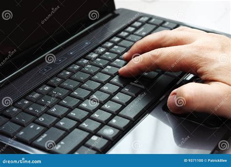 Typing On A Laptop Computer Stock Photo Image Of Notebook Hardware